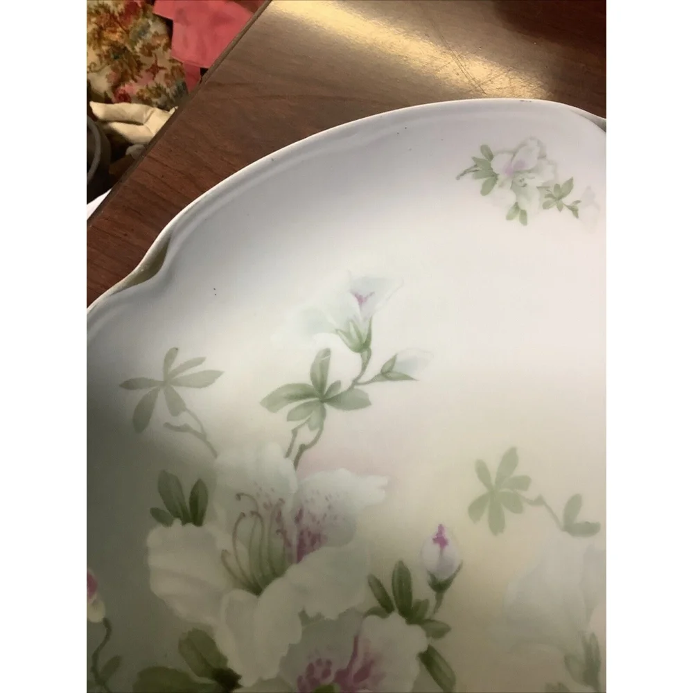 Antique Plater J. C. Louise Bavaria Gold Trim Floral 12”